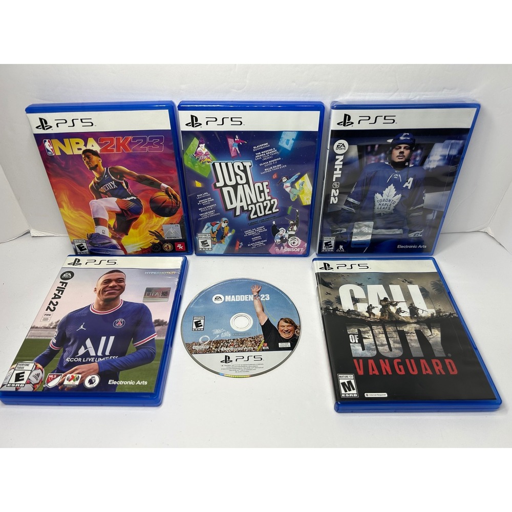 Playstation 5 PS5 Video Games‎ NBA 2K23 Just Dance 2022 NHL 22 Madden 23 COD